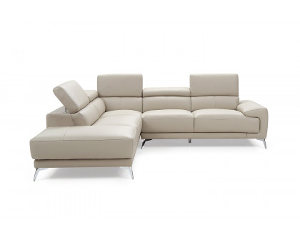 Whiteline Fabiola Sectional - Light Gray, Left-Chaise