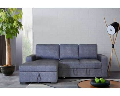 Whiteline Elga Sectional - Dark Gray, Left-Chaise