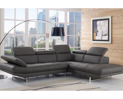 Whiteline Pandora Sectional - Dark Gray, Right-Chaise