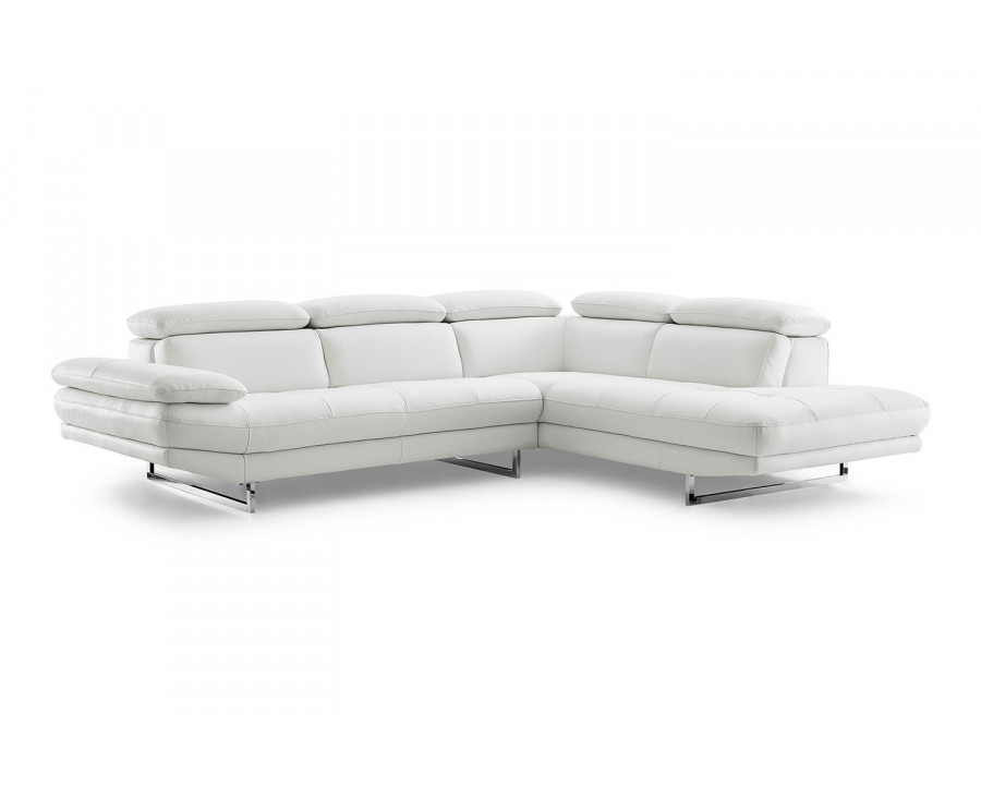 Whiteline Pandora Sectional - White, Right-Chaise