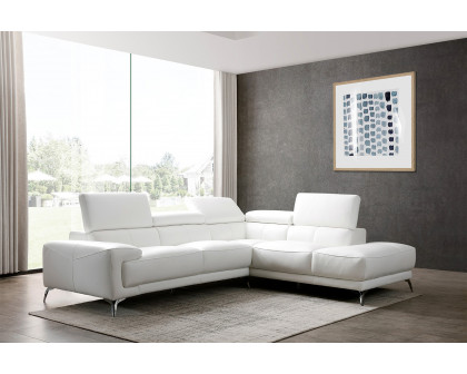 Whiteline Fabiola Sectional - White, Right-Chaise