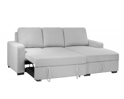 Whiteline Elga Sectional - Light Gray, Right-Chaise