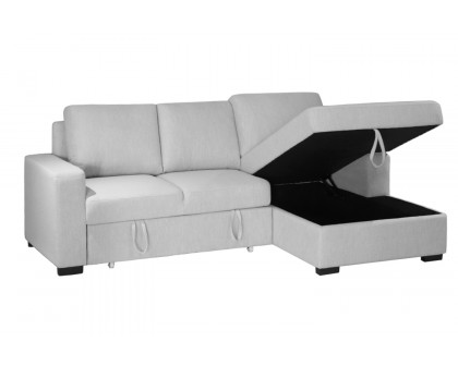 Whiteline Elga Sectional - Light Gray, Right-Chaise