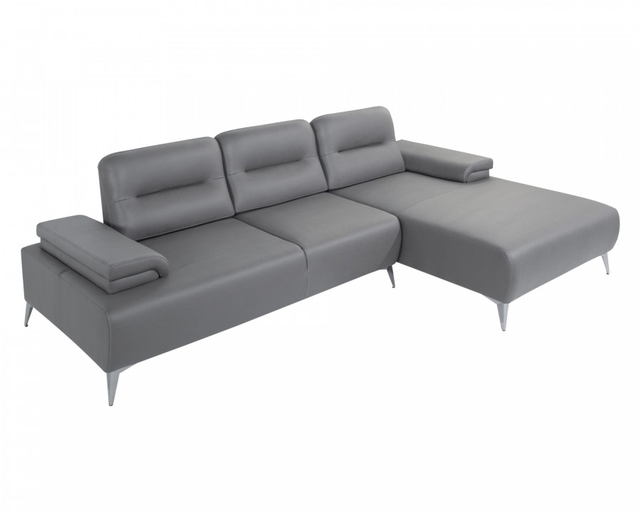 Whiteline - Ruslan Sectional in Light Gray