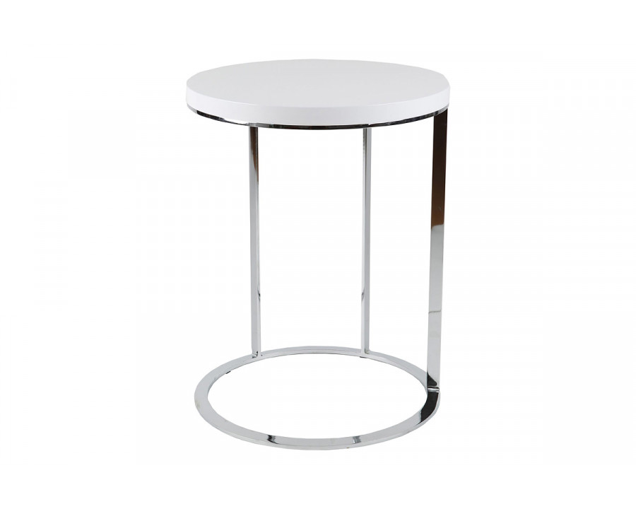 Whiteline - Julia Side Table in White