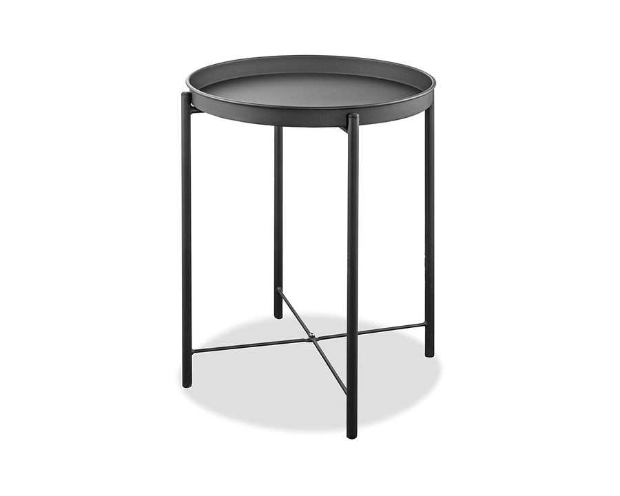 Whiteline - Drake Outdoor Side Table in Gray