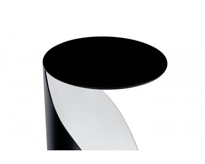 Whiteline Willie Large Side Table - White/Black