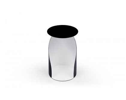 Whiteline Willie Small Side Table - White/Black