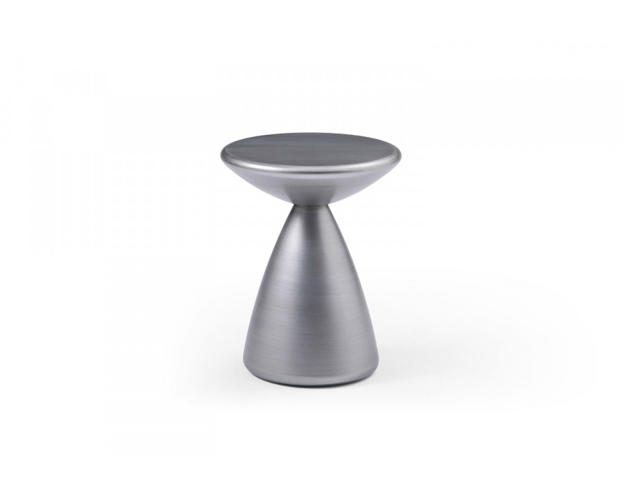 Whiteline Ayla Side Table - Silver