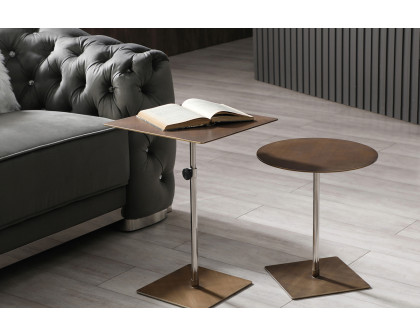 Whiteline - Karley Square Side Table in Bronze