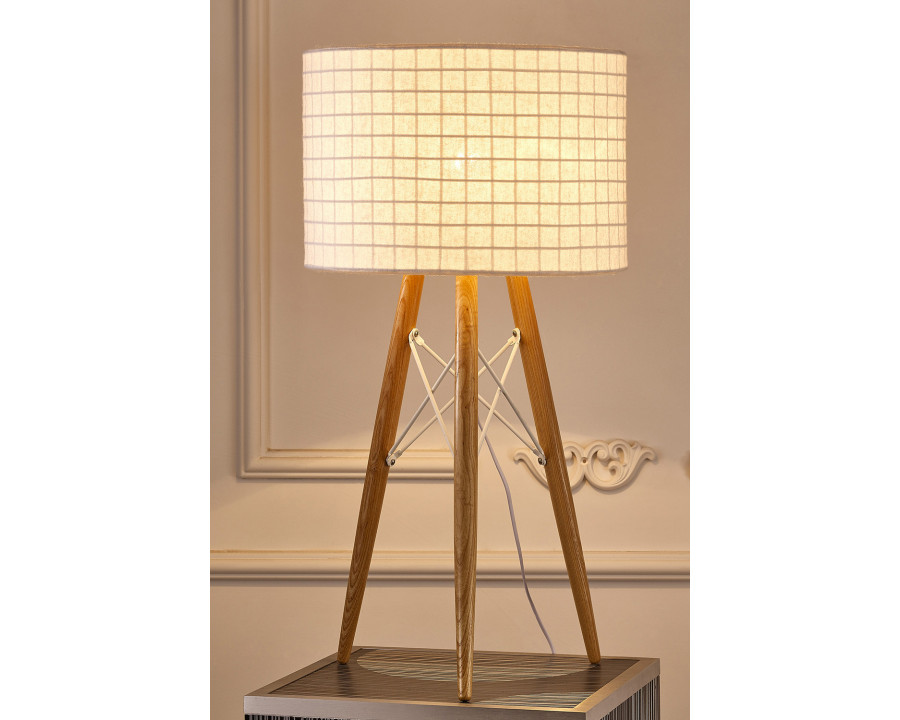 Whiteline - Amber Table Lamp in White