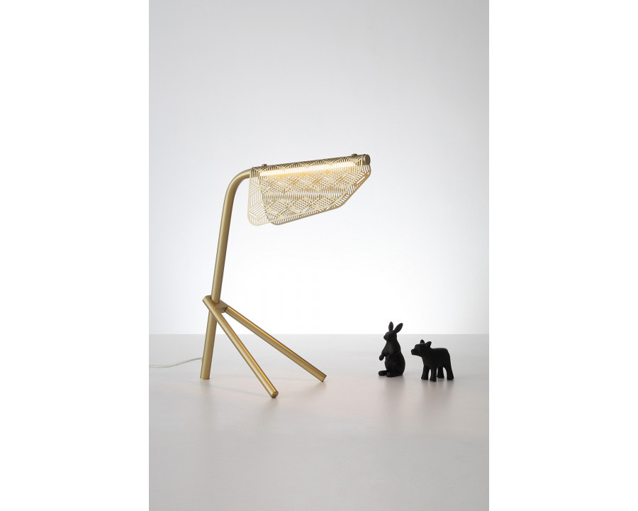 Whiteline - Piper Table Lamp in Gold