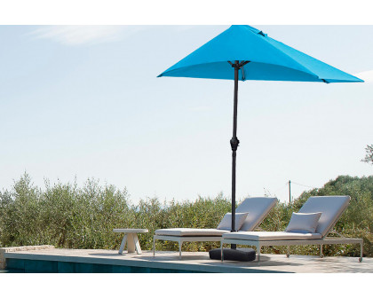 Whiteline - Asher Side Wall Umbrella in Teal Blue