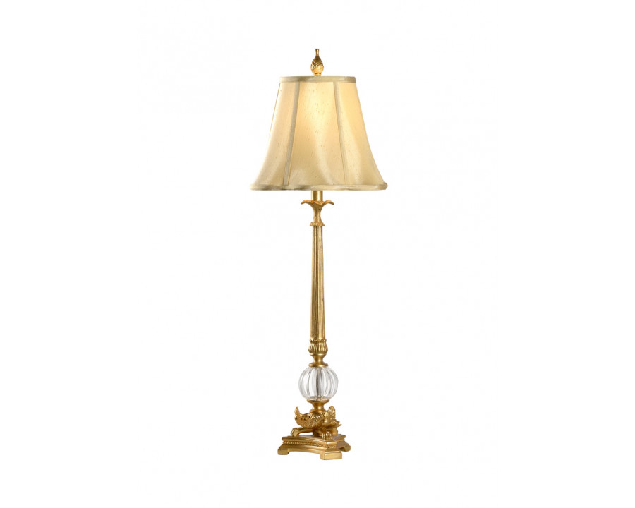 Wildwood - Floating Ball Lamp in Antique Gold Patina, Composite