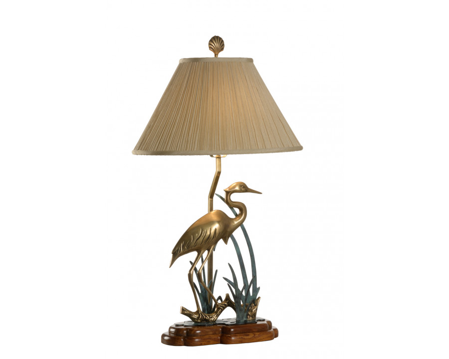 Wildwood - Wading Crane Lamp in Hand Finished, Brass