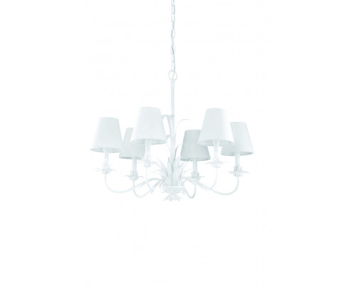 Whiteline Fontana Chandelier With Shades in White Plaster