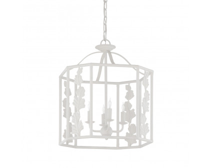 Whiteline Banyan Lantern in White Plaster