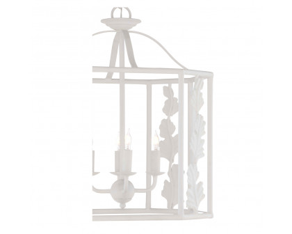 Whiteline Banyan Lantern in White Plaster