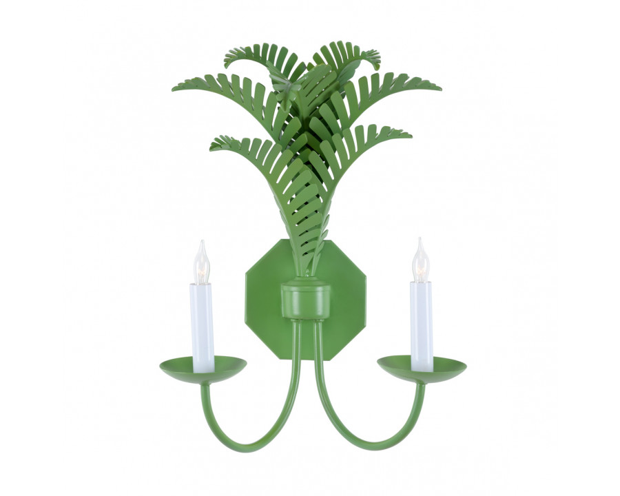 Wildwood Royal Palm Sconce - Green