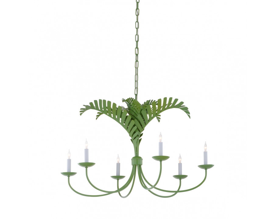 Wildwood Royal Palm Chandelier - Green