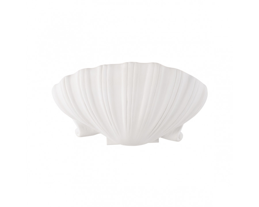 Wildwood - Syrie Shell Sconce in White Plaster, Composite