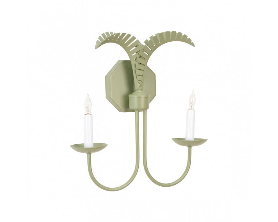 Wildwood - Petite Palm Sconce in Green