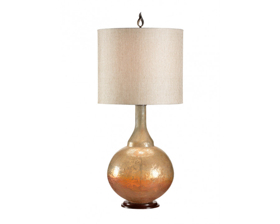 Wildwood - Sunset Bottle Lamp in Art Glaze, Mouth Blown Glass