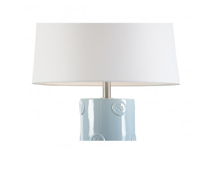 Wildwood - Buttoned Up Lamp in  Sterling Blue