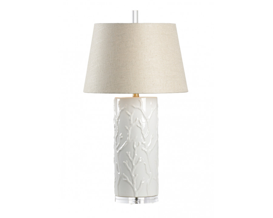 Whiteline Beaufort Lamp in White Glaze