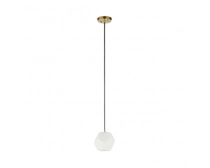 Wildwood - Indicus Pendant in Antique Brass/Black/White, Metal