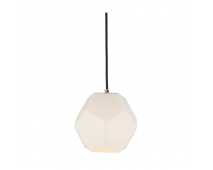 Wildwood - Indicus Pendant in Antique Brass/Black/White, Metal