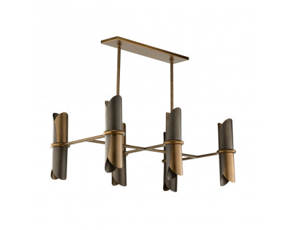 Wildwood - Stockman Chandelier in Antique Brass/Bronze, Metal