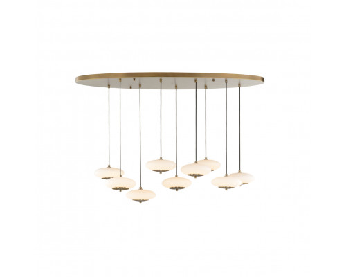 Wildwood - Collier Chandelier in Antique Brass/Black/Milk, Metal