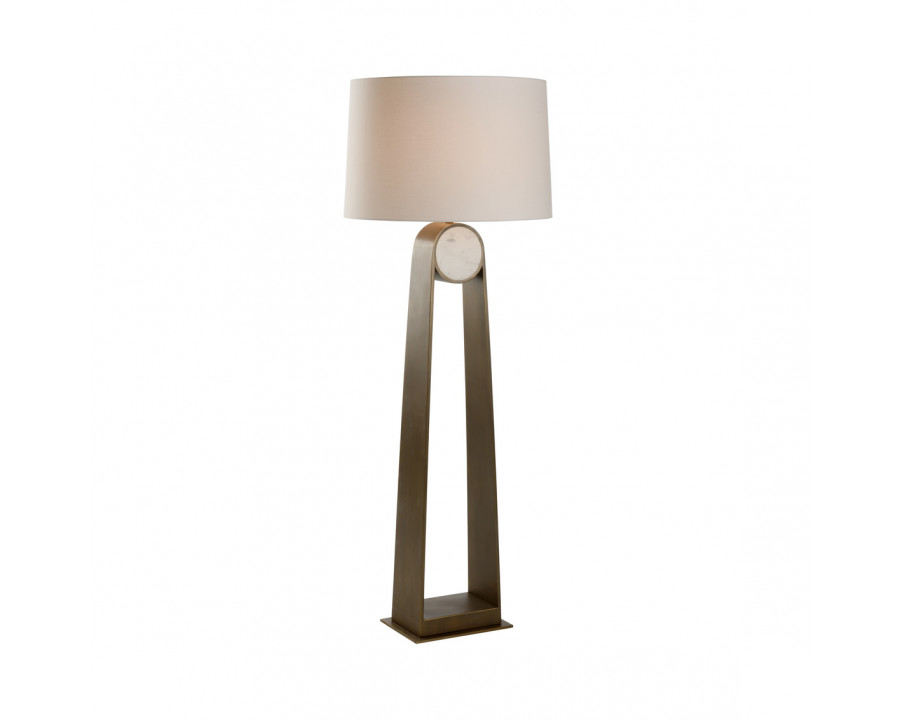 Wildwood - Emmons Floor Lamp in Natural White/Bronze, Marble