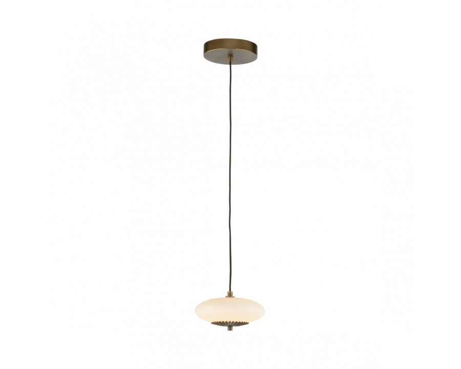 Wildwood - Collier Pendant in Antique Brass/Milk, Metal