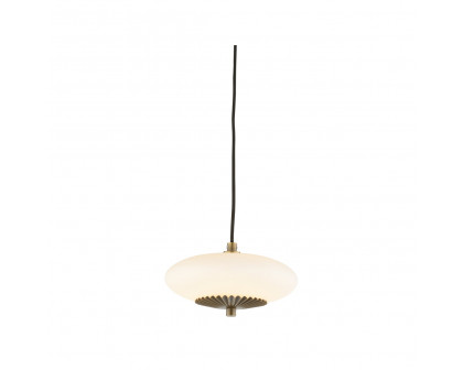 Wildwood - Collier Pendant in Antique Brass/Milk, Metal