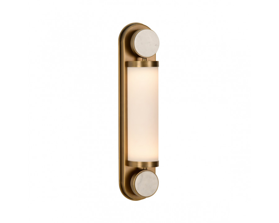 Wildwood Emmons Sconce - Antique Brass, Tall