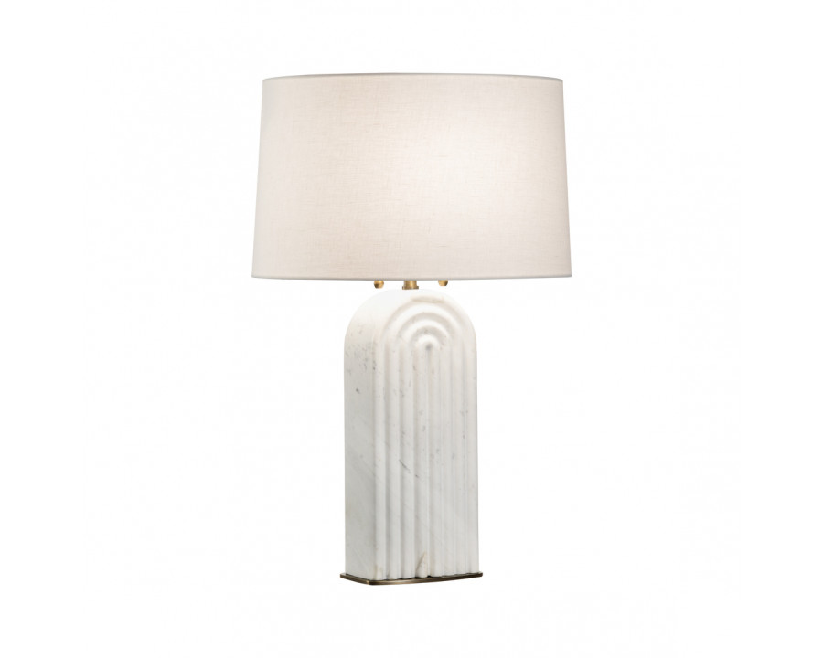 Wildwood - Lyssy Lamp in Natural White/Coffee Bronze, Marble