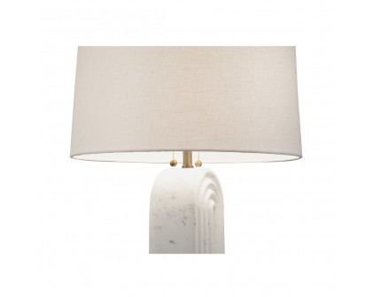 Wildwood - Lyssy Lamp in Natural White/Coffee Bronze, Marble