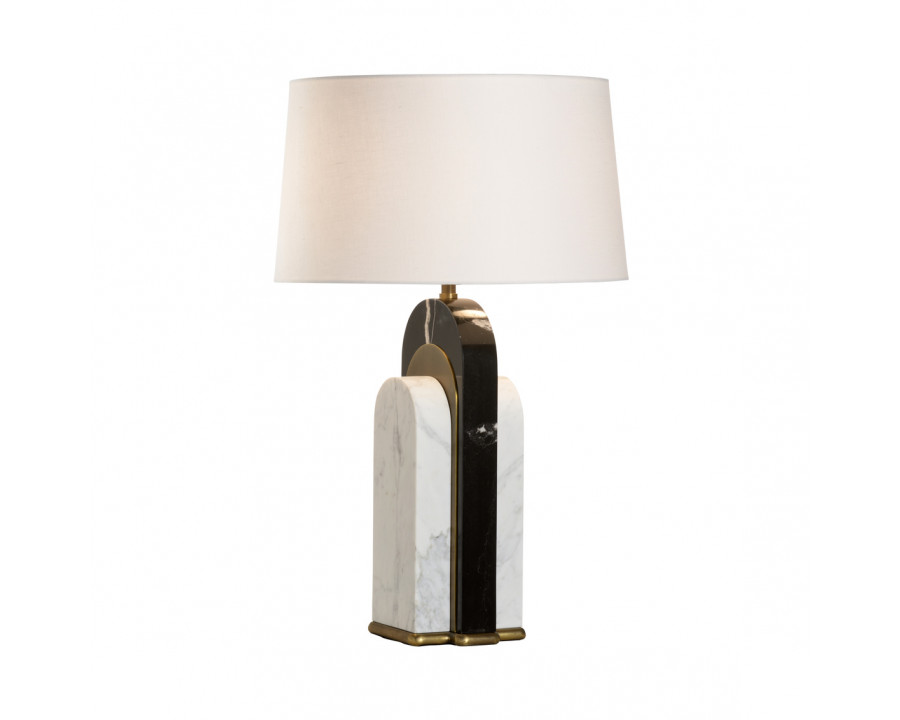 Wildwood - Channarock Lamp in Natural White/Natural Black, Marble