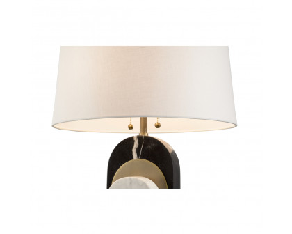 Wildwood - Channarock Lamp in Natural White/Natural Black, Marble