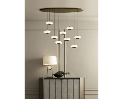 Wildwood - Emmons Lamp in Metal/Honed Carrera, Metal