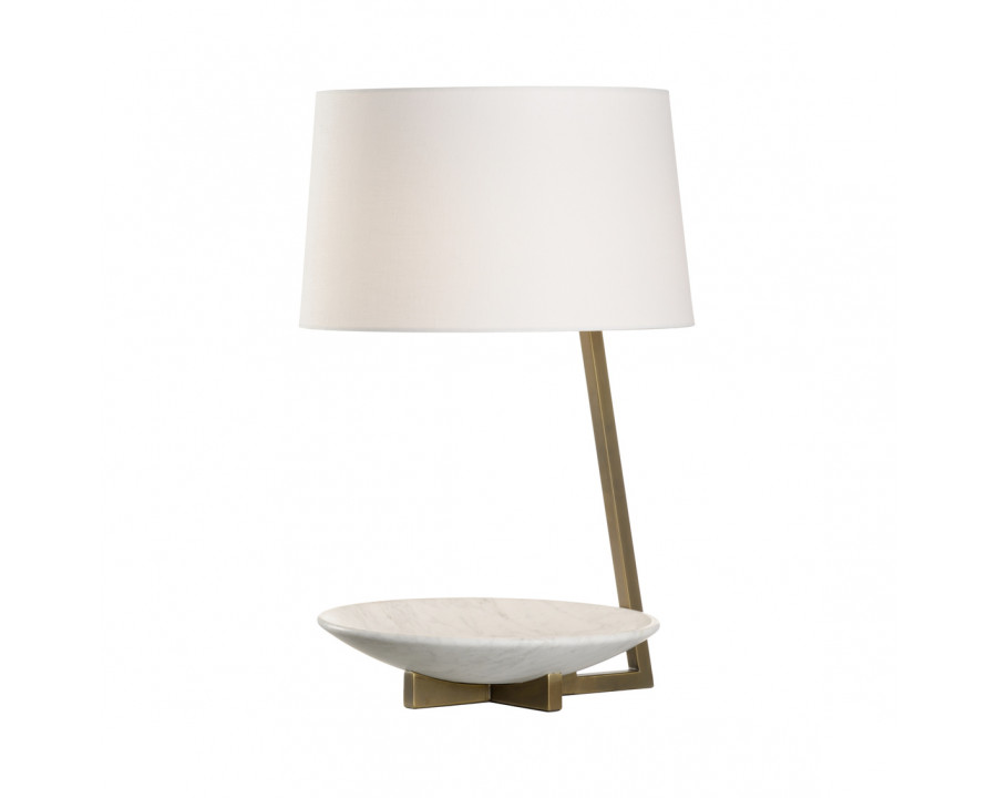 Wildwood - Elgin Lamp in Antique Brass/Natural White, Metal