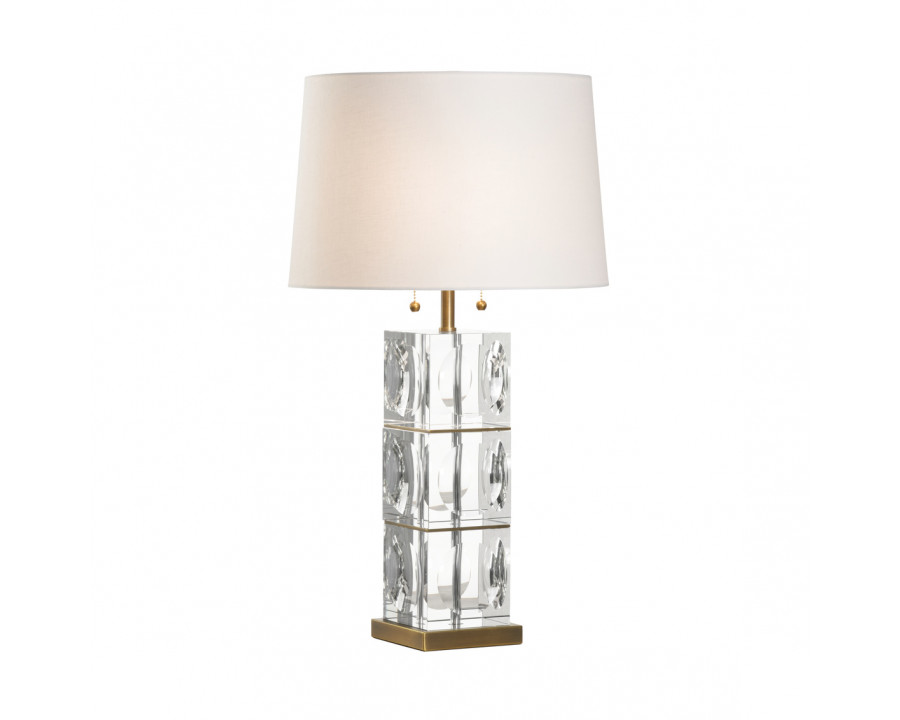 Wildwood - Lasater Lamp in Clear/Antique Brass, Glass