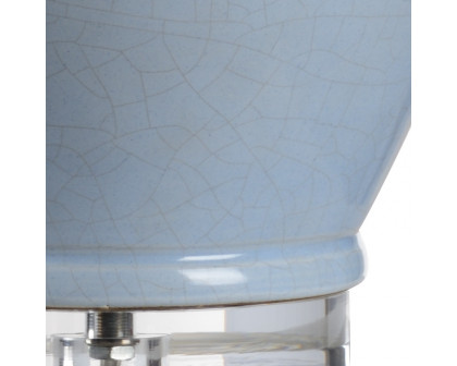 Wildwood - Drip Lamp in Blue Crackle Glaze, Ceramic/Porcelain