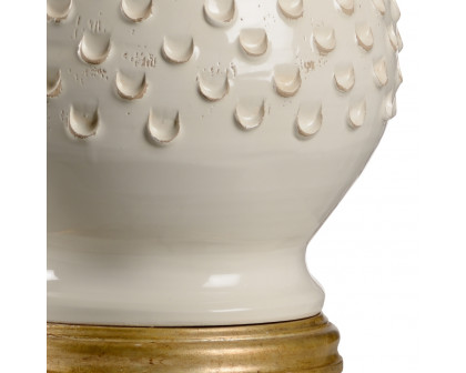 Wildwood - Fiera Lamp in Aged Cream Glaze, Ceramic/Porcelain