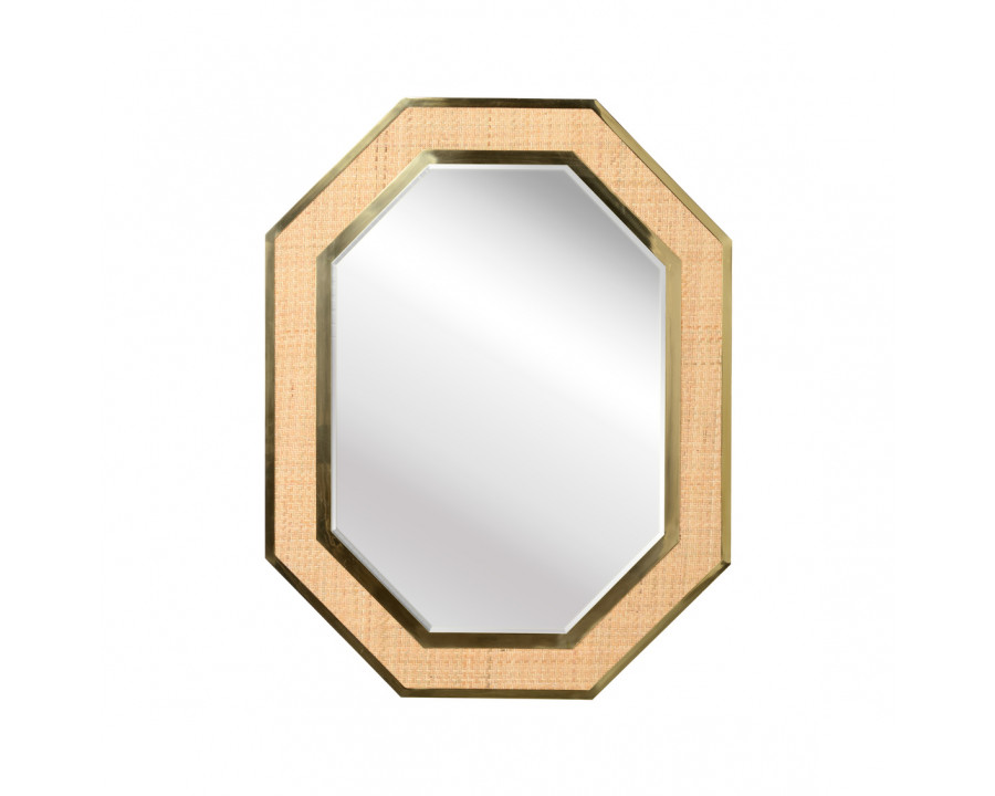 Wildwood - Dunbar Mirror in Antique/Natural, Brass