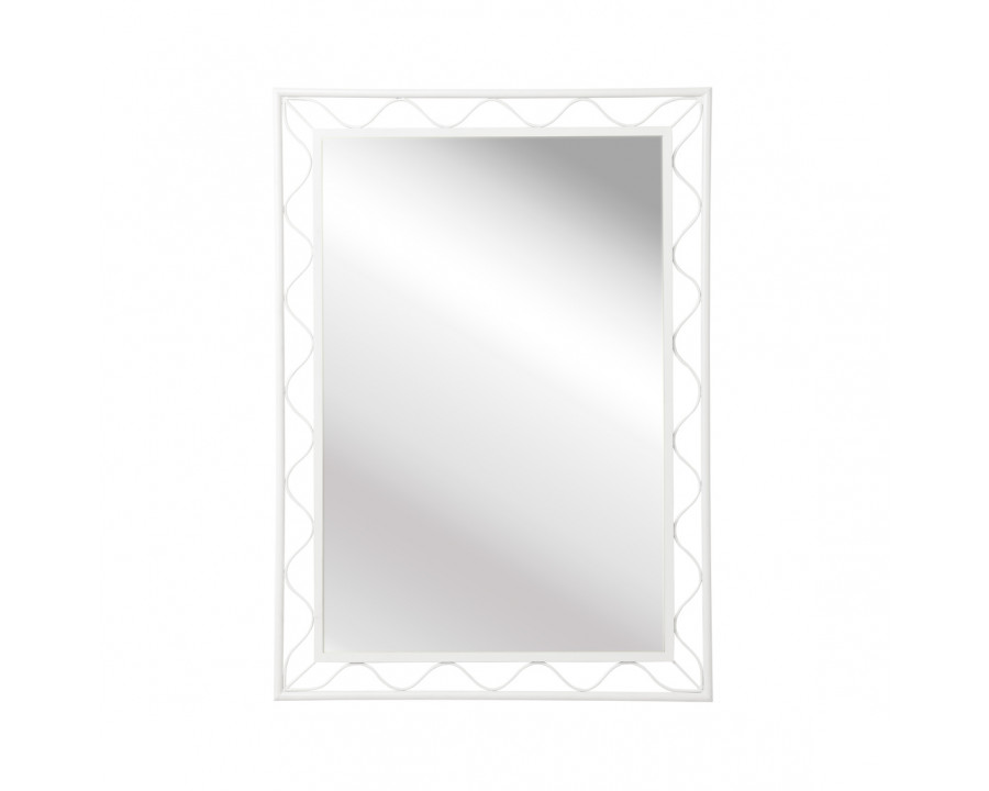 Wildwood - Elkins Mirror in White/Plain, Iron