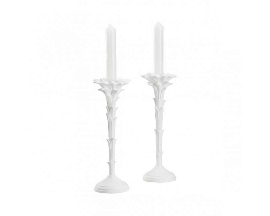 Wildwood - Roche Candlestick (Pr) in White, Composite