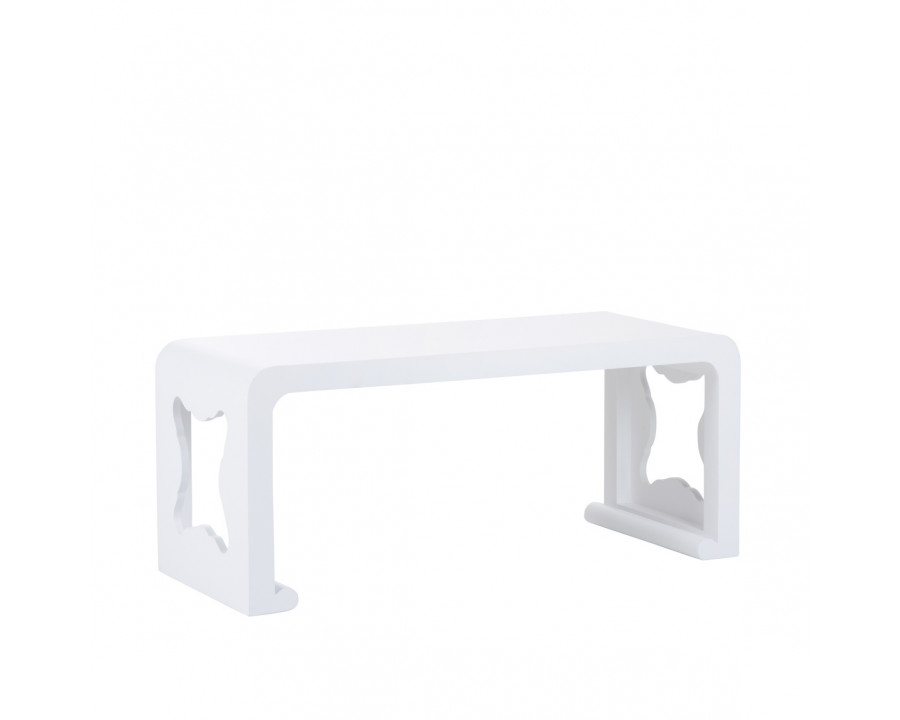 Wildwood - Brisas Shaped Coffee Table in White, Wood